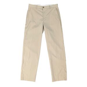 Greg Norman Travel Pant Mens 32 Bison Flat Front Chino Straight Leg Stretch Golf